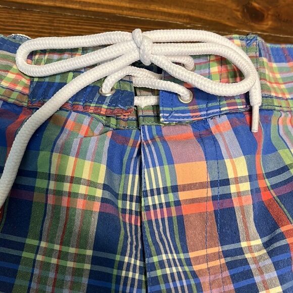 Brooks Brothers 346 Mens Madras Plaid Swim Trunks w/liner - Picture 2 of 7